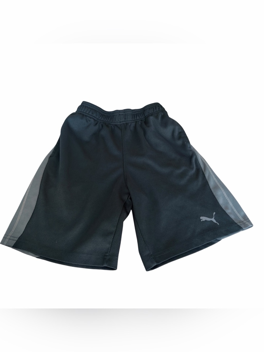 Puma Black Athletic Shorts with Gray Side Panels (005)